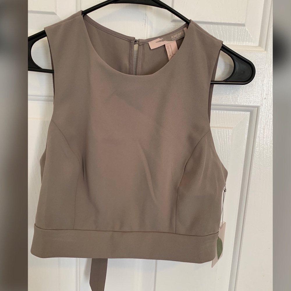 Peek a boo crop top blouse